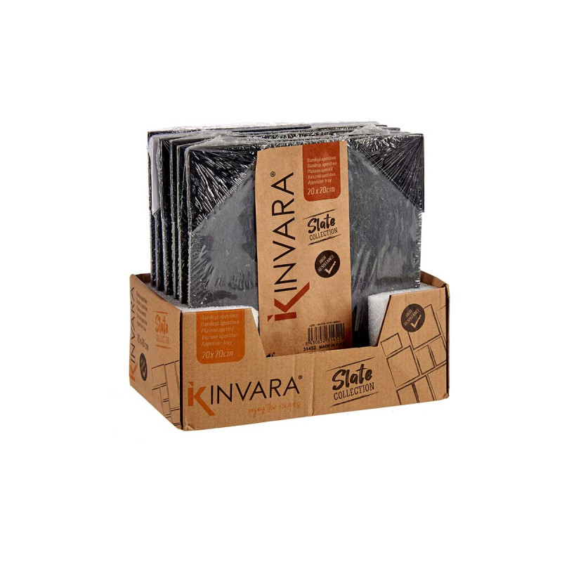 SLATE SNACK TRAY SQUARE 20X20CM