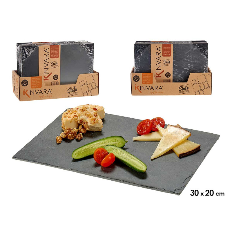 SLATE SNACK TRAY RECTANGULAR 30X20CM