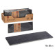 SLATE SNACK TRAY RECTAN 10X30CM