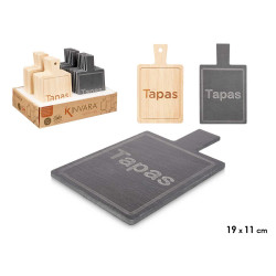 BAMBOO AND SLATE SQUARE TABLE DEC TAPAS