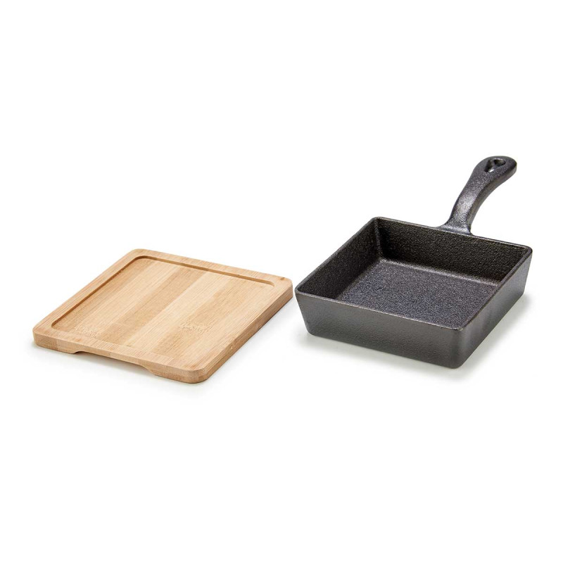 PADELLA QUADRATA FERRO PICC C/VASSOIO BA