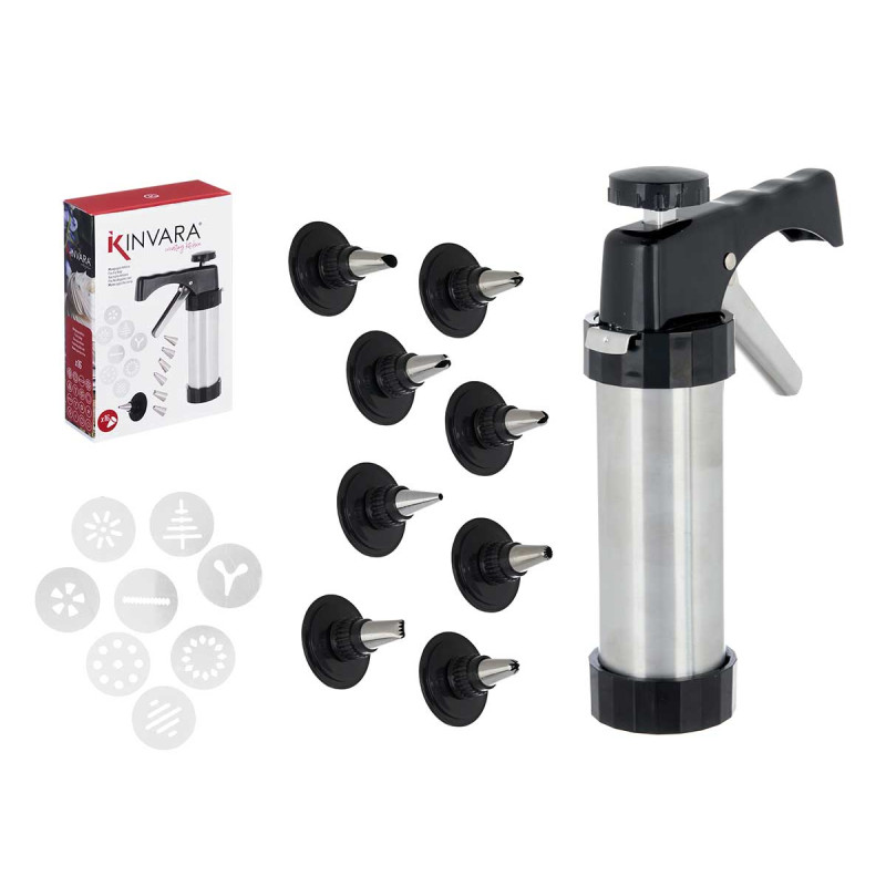 PISTOLET À PÂTISSERI EN ACIER 16 PCS