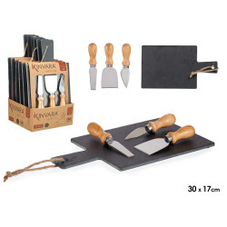 TAGLIERE FORMAGGI LAVAGNA CON 3 COLTELLI