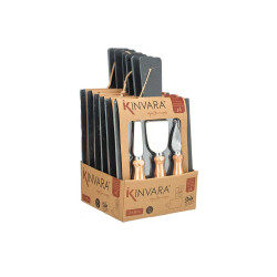 TABLA QUESOS PIZARRA CON 3 CUCHILLOS