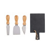 SLATE CHEESE BOARD WITH 3 KNIVES