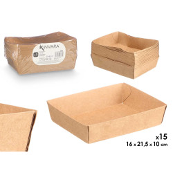 SET 10 PLATEAUX DE SERVICE KRAFT PETIT