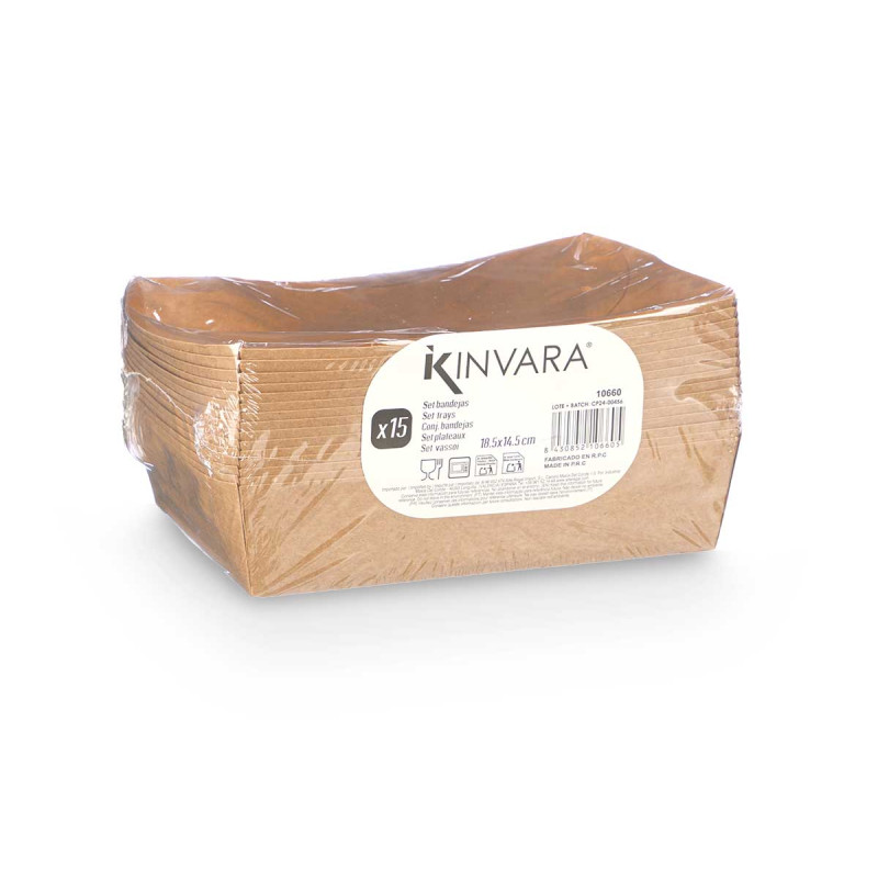 CONJ 10 BANDEJAS KRAFT PEQ