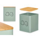 CAIXA QUADRADA P CAPSULAS CAFÉ VERD TAMPA BAMBU