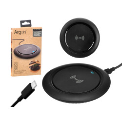 BLACK ROUND WIRELESS CHARGER