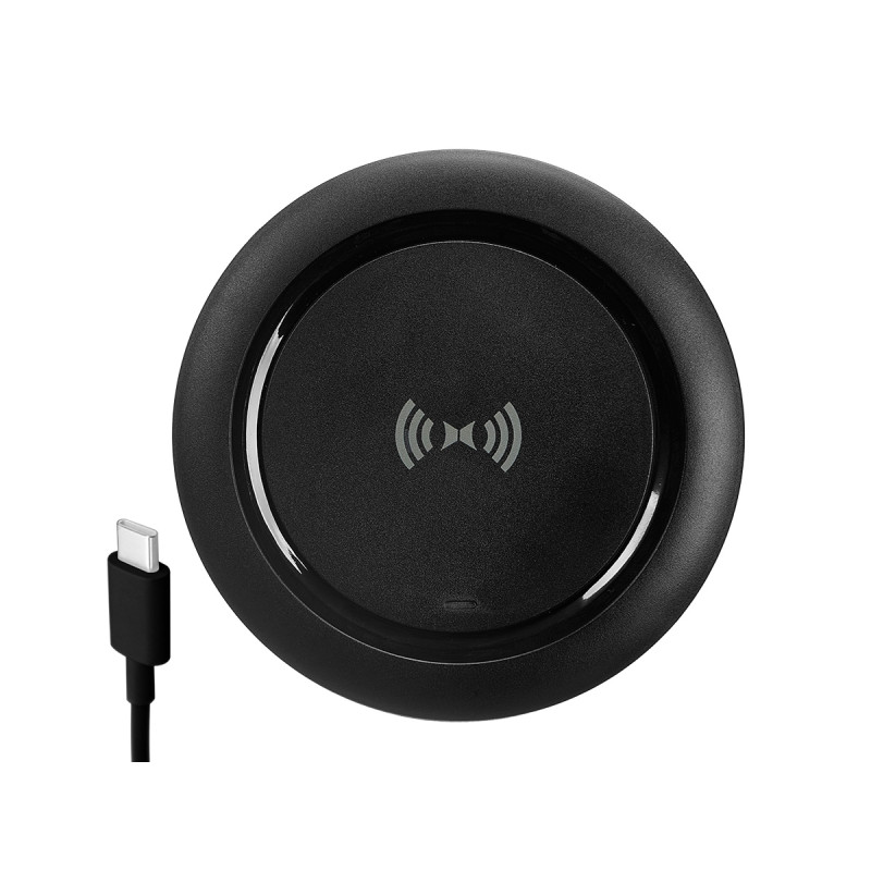 CARICATORE WIRELESS ROTONDO NERO