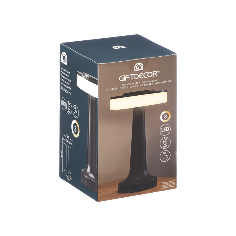 BLACK TOUCH TABLE LAMP