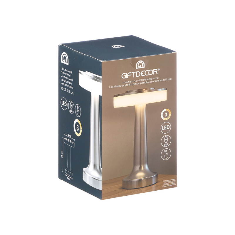 GRAY TOUCH TABLE LAMP