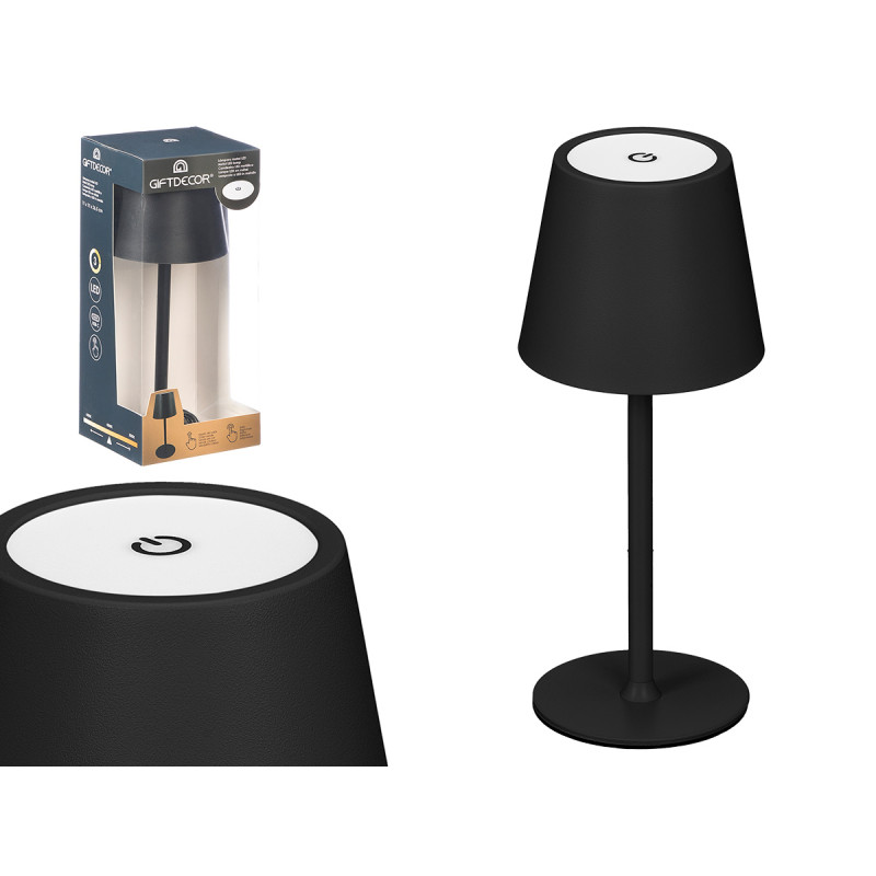 LAMPE TABLE LED MÉTAL USB NOIRE MIDNIGHT