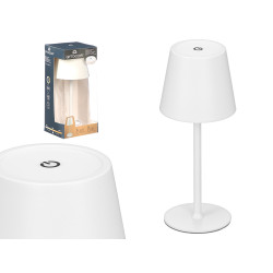 LAMPADA MESA METAL LED USB BRANCA