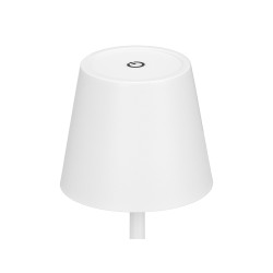 LAMPE TABLE LED METAL USB BLANC