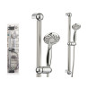 SOPORTE DUCHA GRANDE MANGUERA 2 M BASE BLANCA