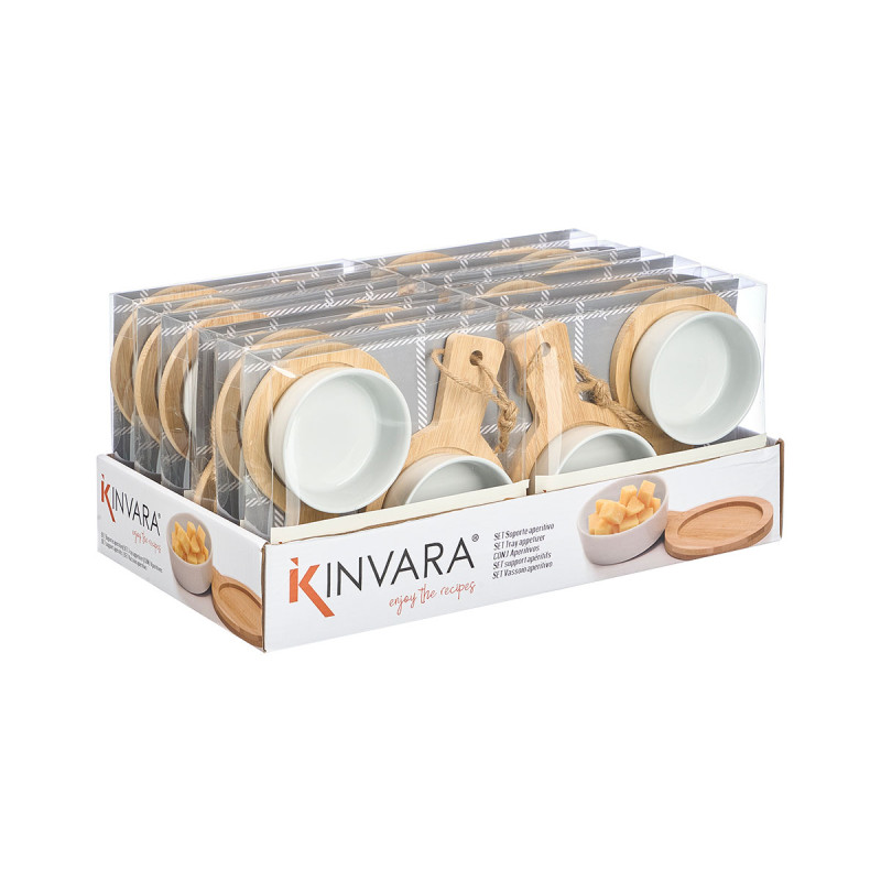 SET 2 BOWL TRAY APPETIZER ROUND