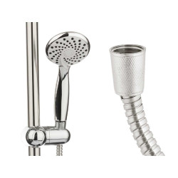 SOPORTE DUCHA GRANDE MANGUERA 2 M BASE BLANCA