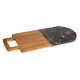 WOOD AND BLACK MARBLE CUTTING BOARD WITH HANGER