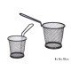 BLACK ROUND APPETIZER HOLDER W HANDLE