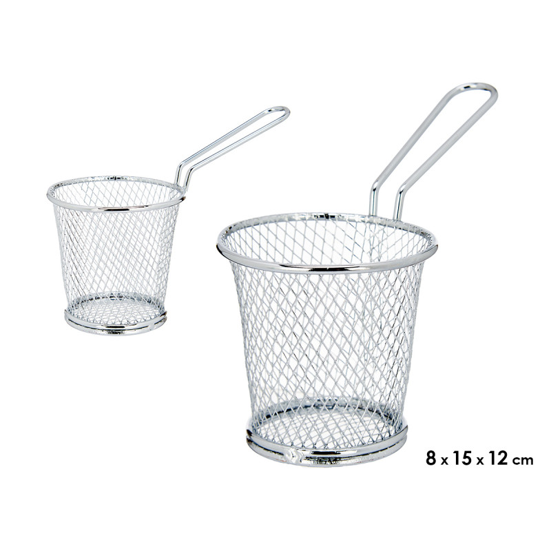 ROUND APPETIZER HOLDER CHROME PLATED W HANDLE