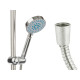 SOPORTE DUCHA GRANDE MANGUERA 2 M BASE GRIS