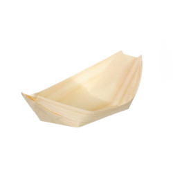 SET 24 WOODEN OVAL TRAYS MINI