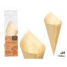 CONJ 24 CONES MADEIRA PEQ
