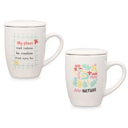 TAZZA PORCELLANA NATURE TAPPO FILTRO ASS2 340ML