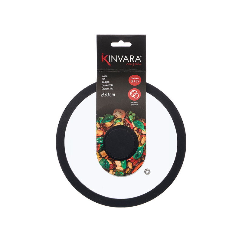 TAMPA DE SILICONE DE VIDRO COM 20 CM DE DIÂMETRO