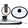 TAMPA DE SILICONE DE VIDRO COM 24 CM DE DIÂMETRO