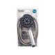 SHOWER HEAD AND HOSE 2M W/REG GREY BASE