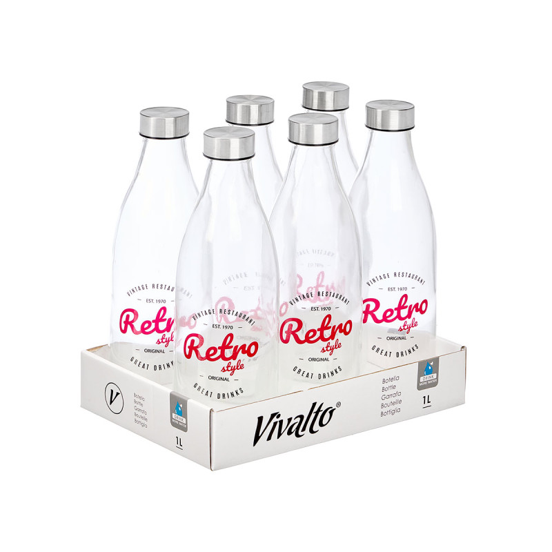 GARRAFA COM ROLHA DE AÇO PARA RETRO 1000ML