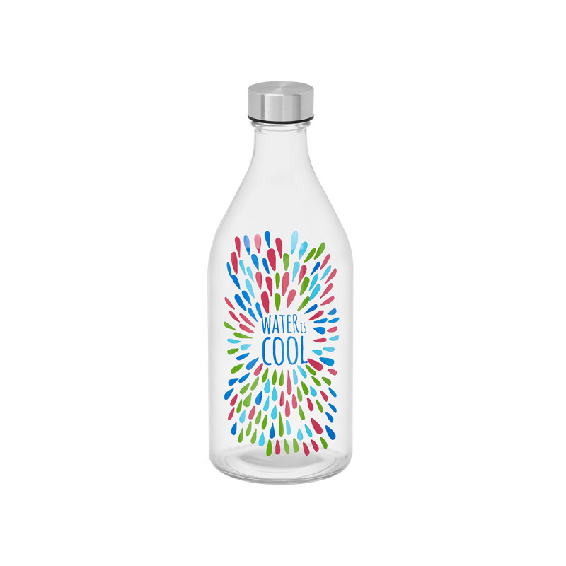 BOTTLE WITH STEEL CAP WATER COOL 1000ML