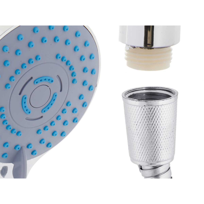 SHOWER HEAD AND HOSE 2M W/REG GREY BASE