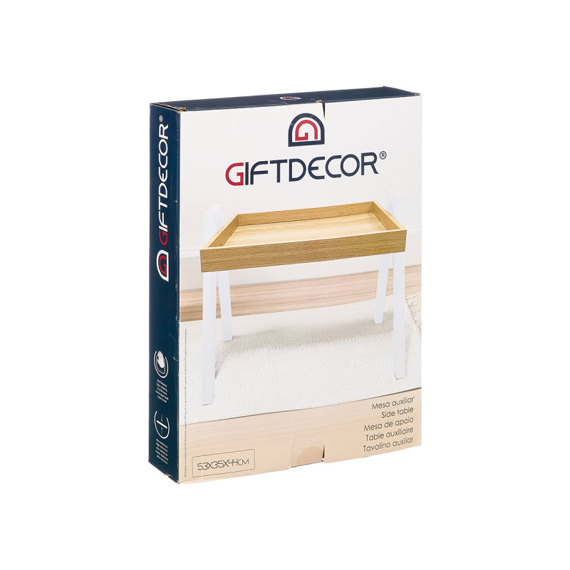 SIDE TABLE WHITE LEGS