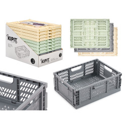 BOÎTE PLASTIQUE PLIABLE 40X30CM ASSORT 3 CLR
