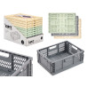 BOÎTE PLASTIQUE PLIABLE 40X30CM ASSORT 3 CLR