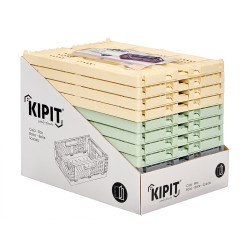 CAJA PLEGABLE PLASTICO 40X30CM SURT 3 COL