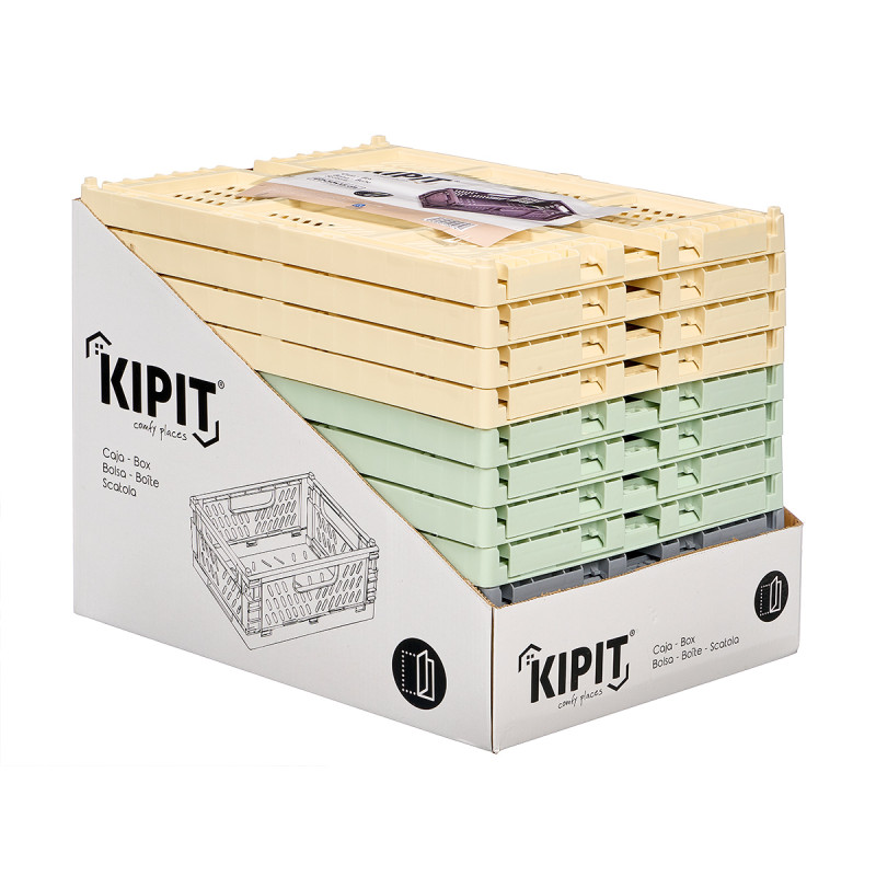 FOLDABLE PLASTIC BOX 40X30CM ASRT 3 COLOR