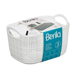 ENSEMBLE DE SALLE DE BAINS 3 PIÈCES BLANC 