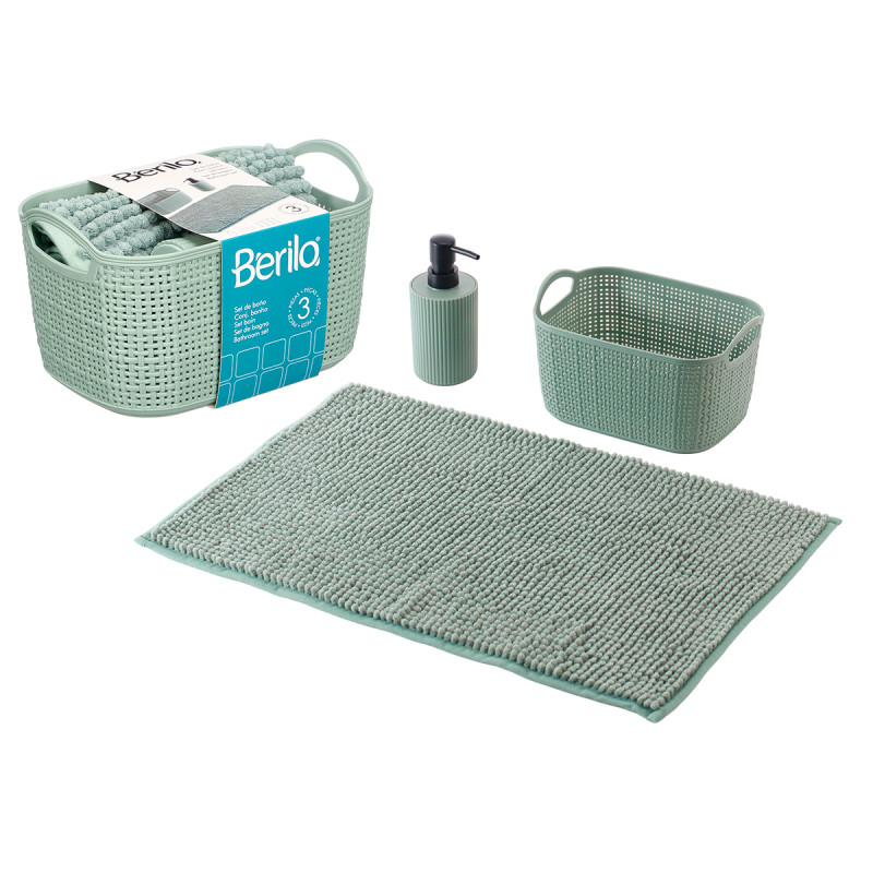 CONJUNTO DE CASA DE BANHO 3PCS VERDE 