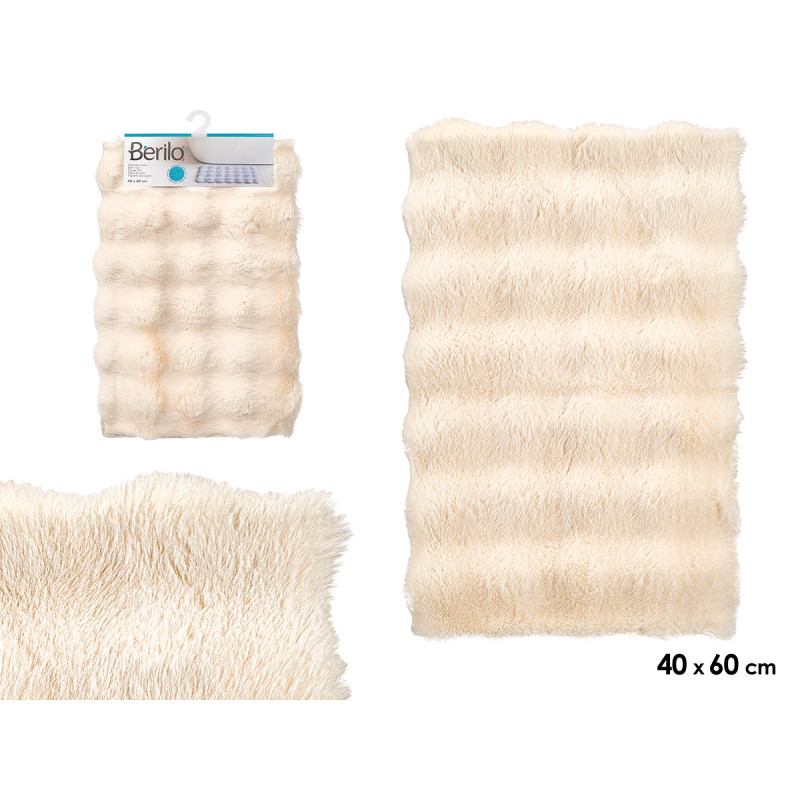 ALFOMBRA PELO RELIEVE 40X60CM BEIGE