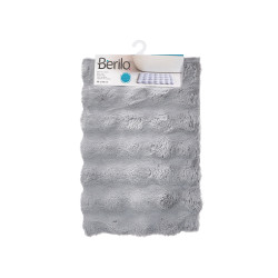 GRIS 40X60CM TAPIS A POILS GAUFRES