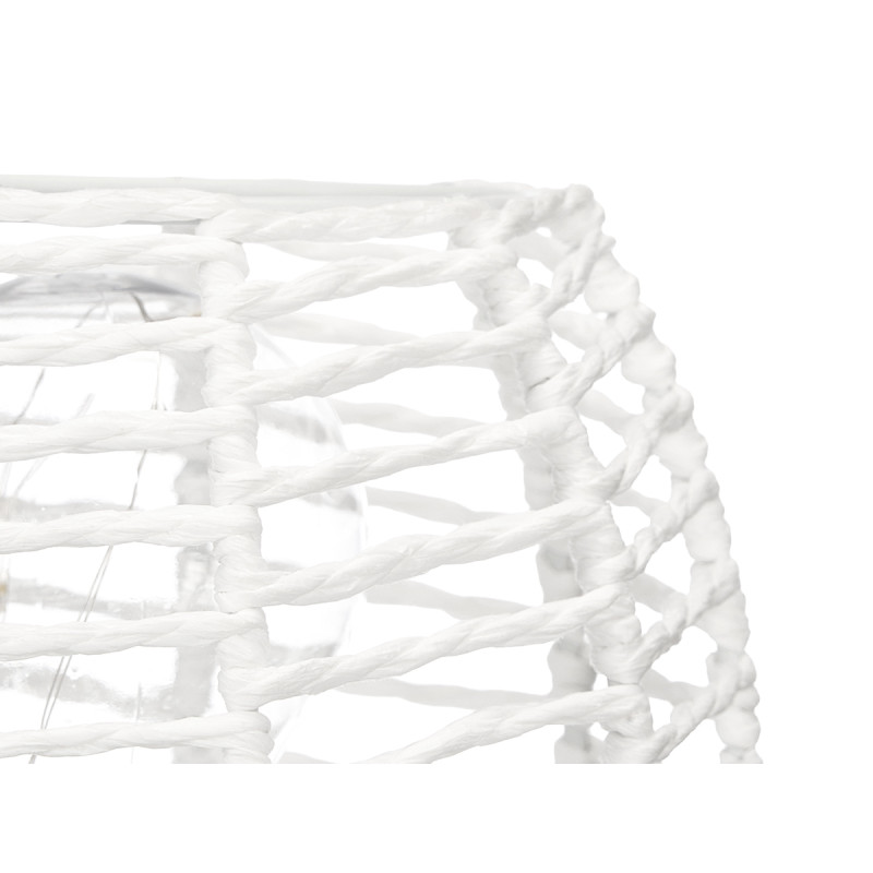 ROUND TABLE LAMP WHITE ROPE