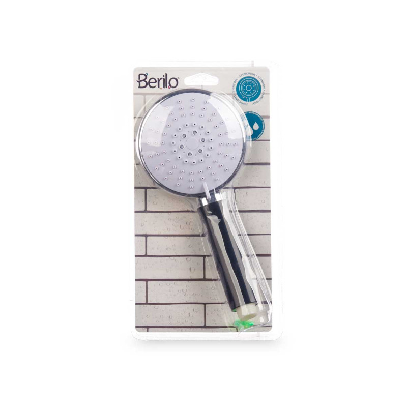 SHOWER HEAD AND HOSE 2M W/REG GREY BASE