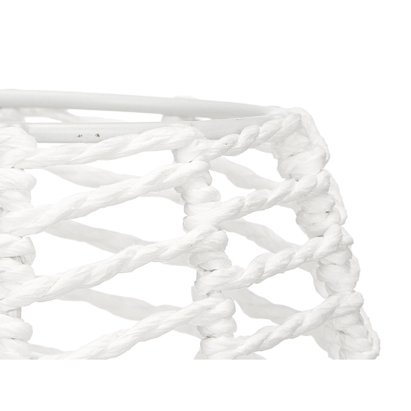 LAMPE DE TABLE OVALE CORDE BLANCHE 