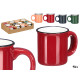 90 ML COFFEE CUP HANDLE BLACK RIM ASRT 4 COLORS