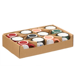 CHAVENA CAFE 90 ML PEGA REBORDO PRETO, SORT 4 COR