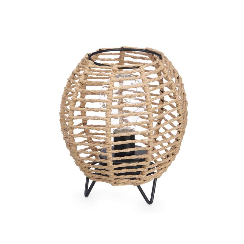 LAMPE DE TABLE RONDE CORDE